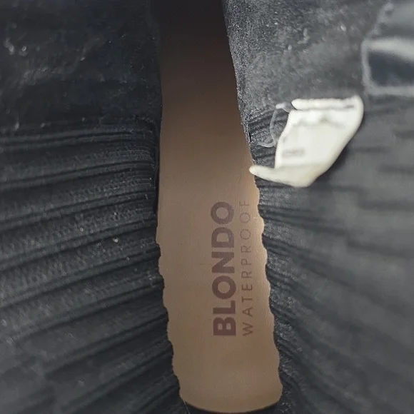 Blondo Demaria Black Ankle Boots with Chunky Heel Size 8 - Picture 5 of 6